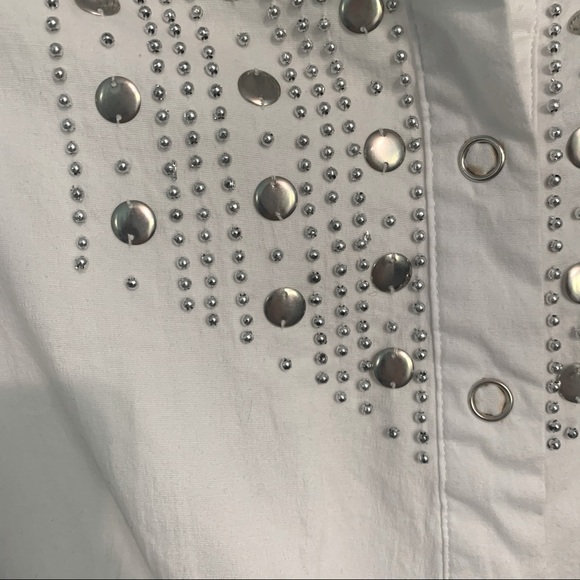 Embellished Lace Back Button-up Bodice Top - Picture 3 of 8